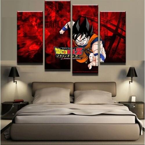 No Framed 4 Pcs Gift Japan Anime Wall Art Canvas HD Posters Pictures HD Paintings Home Decor Living Room Decoration Accessories