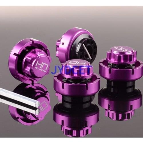 4P HSF10X07 RC 17mm Warlock Hex w/Serrated Nuts +5MM PURPLE For HPI Savage Flux