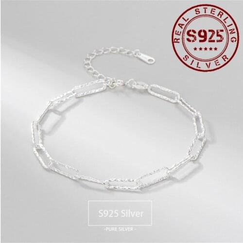 925 Sterling Silver Bracelet for Woman U Shape Chain Women Silver Bracelet Wedding Bride Jewelry Accessories Silver Bracelet 925