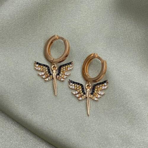 Zircon Stone Mikail Angel Earrings
