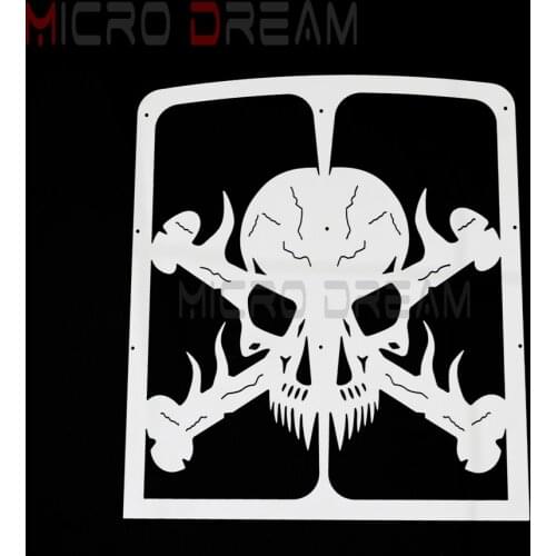 For Yamaha Banshee 1987-2012 Stainless Steel Radiator Grill Chrome Motorcycle Protector Skull Cover Guard