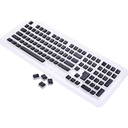 Keycaps Double Shot Backlit PBT Pudding Keycap Set with Puller compatible with Cherry MX Mechanical Keyboard, Black&White