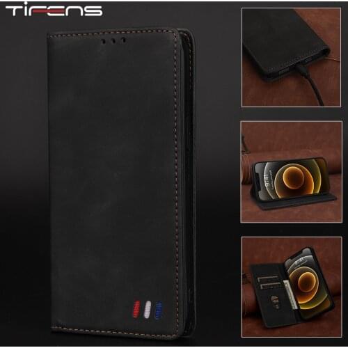 Flip Leather Wallet Case For Samsung Galaxy S21 S20 FE S10 E S9 S8 S7 Plus Note 20 Ultra Soft Silicone Card Holder Phone Coque