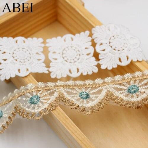 5yards/lot Embroidered Vintage Water Soluble Lace Ribbon Trims Diy Home Texile Wedding Dress Curtain Special Lace Supplier