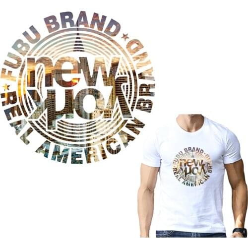 Summer T-Shirt Stickers Transfers For Clothing Diy New York Thermal Transfer Garment Accessory Diy New Washable Heat Transfer