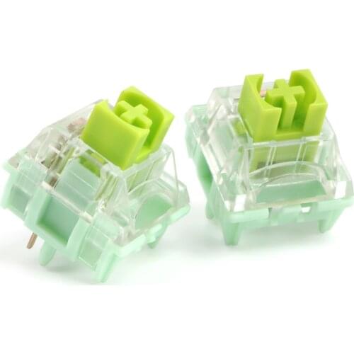 TTC Ace Switch for Mechanical Keyboard 60g Linear 5 Pins Lubed Customize GK61 Anne Pro 2 SMD PCB MX Switch Light Green Game PC