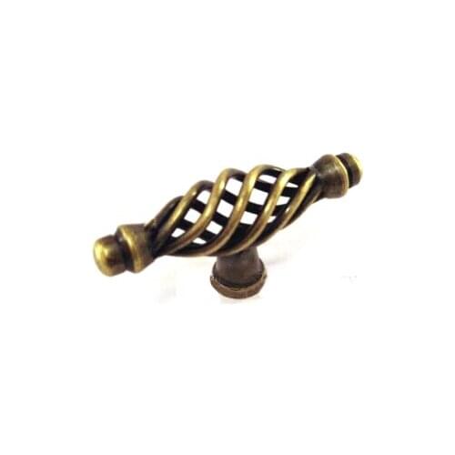 Designer Fashion European Cabinet Knob Rural Wardrobe Drawer Handle Birdcage(L:70mm)