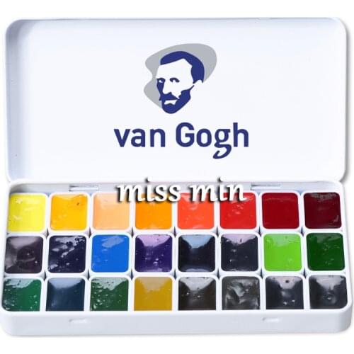 VAN GOGH Handmade 1ml 24/40/52 colors Watercolor Paint Set Mini Water Color For Painting Aquarell Art Supplies