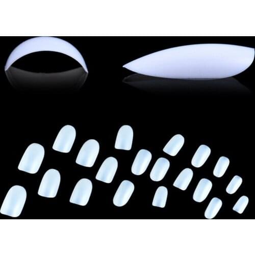 High Quality 100pcs/set Full Cover Fake Nail Tips 3 Colors Oval Round Salon False Nails ABS Artificial Tips Nail Art Decorations