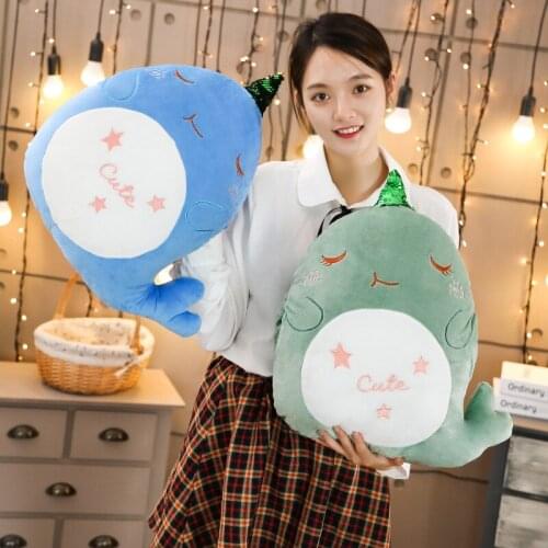 50cm New Soft Whale Plush Pillow Cartoon Animal Whale with Blanket Handwarm Stuffed Doll Nap Pillow Cushion Children Best Gift