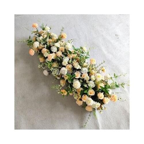 New style wedding props flower arrangement hotel welcome arrangement flower stage catwalk flower path flower aisle flower row