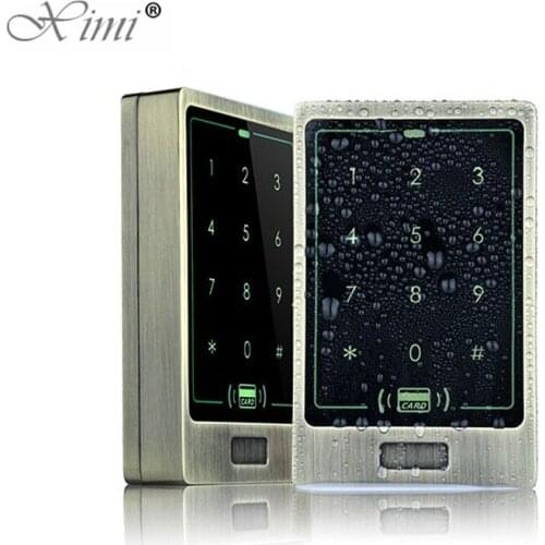 Metal Cover Touch Waterproof Keypad RFID Card Door Access Control Reader 8000 Users 125KHZ ID Card Standalone Access Control