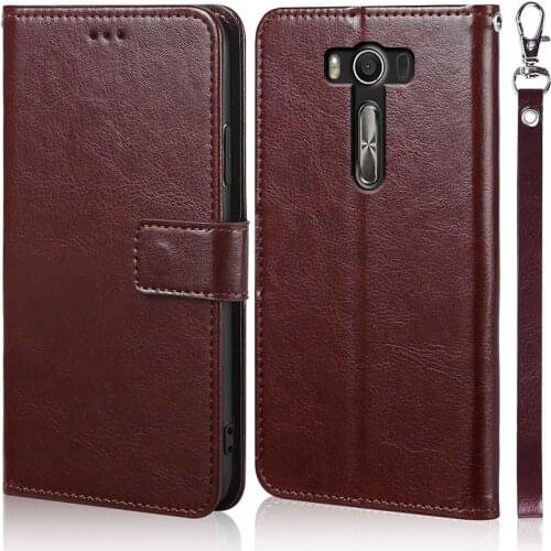 Luxury Leather Flip Book Case for Asus Zenfone 2 Laser ZE500KL ZE500KG Z00ED Wallet Stand Case Phone Cover Bag