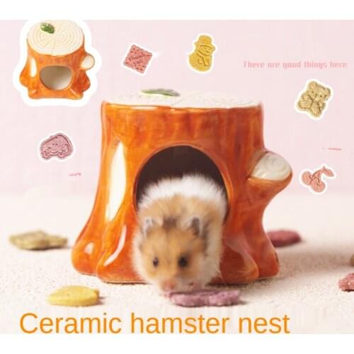 Hand Painted Ceramic Hamster Nest Hamster Shelter Chipmunk Dwarf Rat Small Animal Nest Hamster Cage Landscaping Supplies