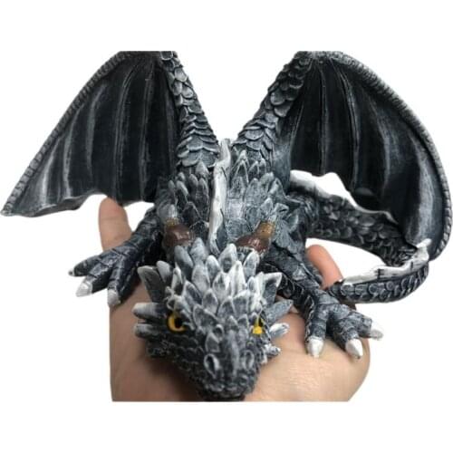 Garden Big Squatting Dragon Sculpture-Dragon Guardian Statue Garden Dragon Sculpture Statue Outdoor Decoration Gothic Dragon