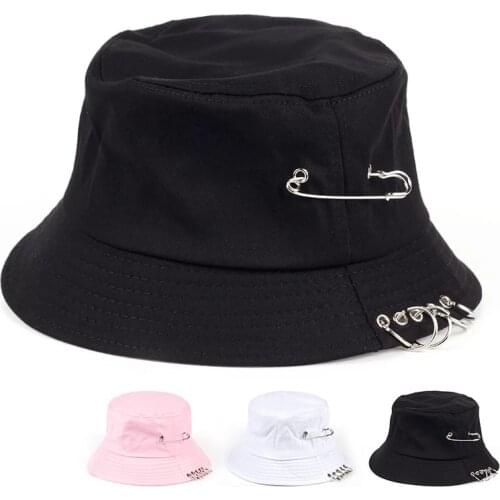 Iron Ring Hoop Fashionable Fisherman hat for Women and Men Hip Hop Sunset Sunscreen Basin Hat love graffiti Bucket Block Hat