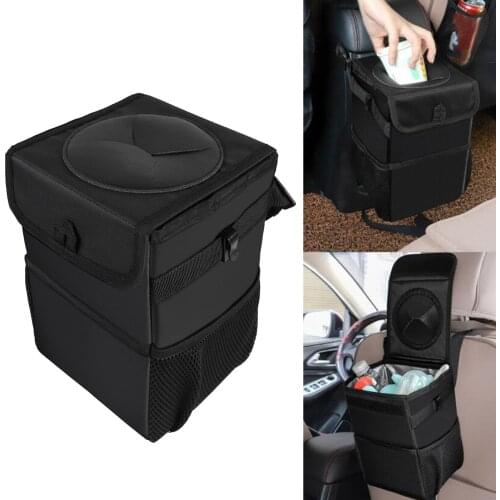 Folding Car Trash Garbage Can Bin Sundries Holder Bag Waterproof Leak-Proof