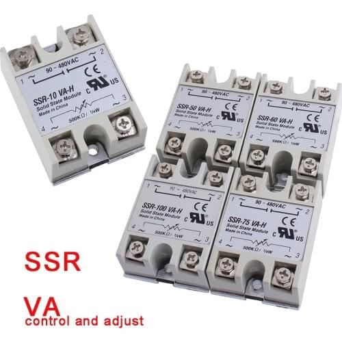 Solid state relay SSR-10VA-H SSR-15VA-H SSR-25VA-H SSR-40VA-H SSR-50VA-H actually 500K ohm 4w TO 90-480V AC high quality new