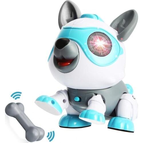 STEM Toy DIY Robot Dog Remote Control Electronics Puppy Pet Interactive Gift with RGB Light Flashing Eye for 6+ Year Old Boys Gi