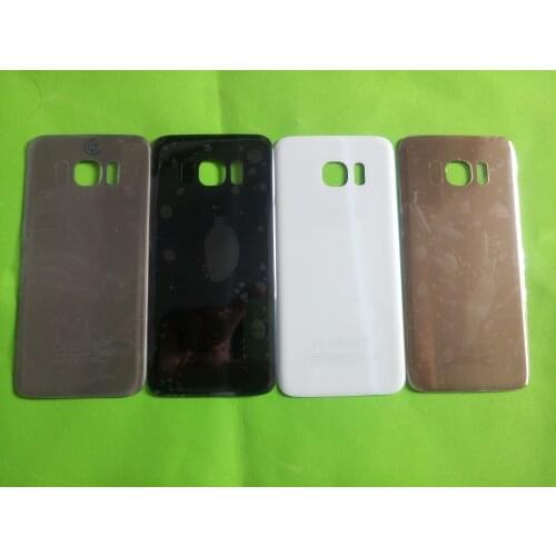 50pcs/Lot Back Glass Cover Replacement For Samsung Galaxy S7 G930 / Edge G935 Rear Housing Battery Door Case With Adhesive