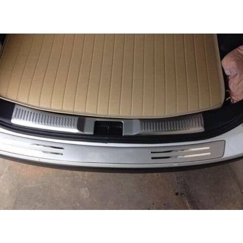 Stainless steel outer rear bumper sill protector tail trunk stainless steel accessories accessories for Suzuki SX4 S-Cross 2014