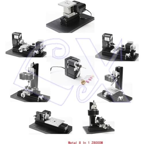 Zhouyu Z8000M DIY 24W 20000rpm All-Metal 8 In 1 Mini lathe Tool Kit for Hobby Amateur Model Maker