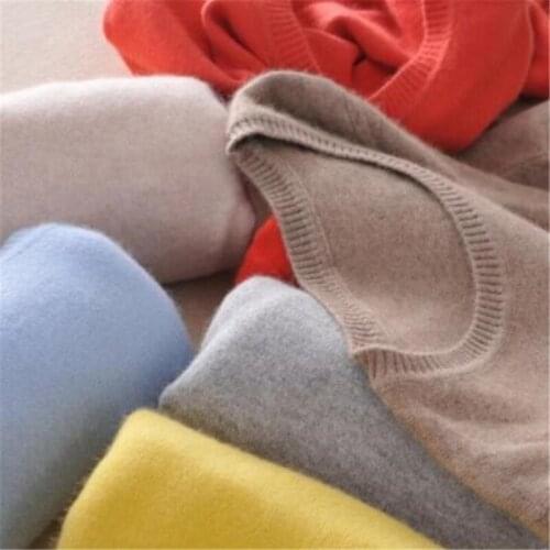 2017 Cashmere wool Sweater Women Sweaters and Pullovers female Fashion o-neck sweater solid Long sleeve Knitted clothes ZY3998