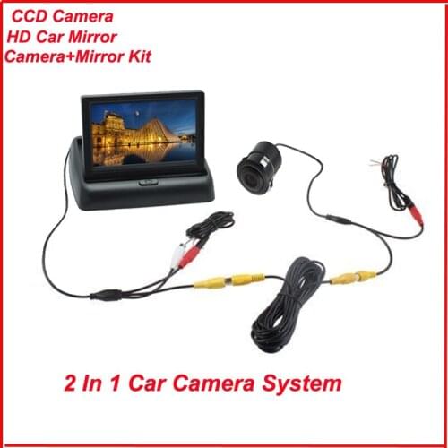 4.3" TFT rear view camera monitor Color Car Back Up Camera Reverse Camera Full Kit With Parking Scale,Waterproof new
