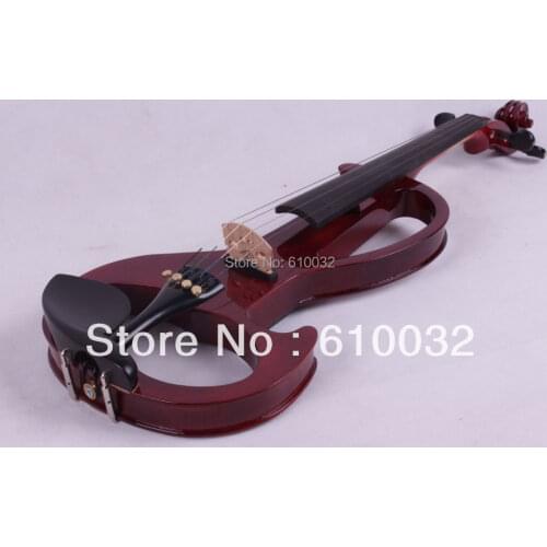 4/4 Electric Violin Solid wood 6 --19# silvery red color 4 string