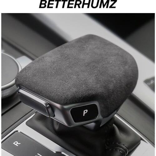 BETTERHUMZ Alcantara For Audi A4 A4L A6 A6L A7 Q5 SQ5 Q7 Q8 Interior Gear Shifter Cover Protector Trims Car Stickers Accessories