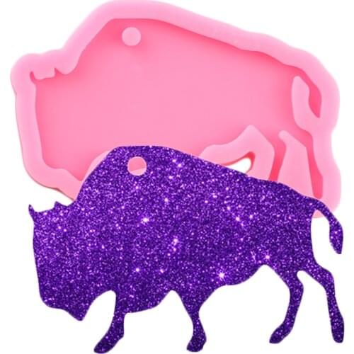 Shiny Glossy Bullfight Shape Silicone Mold Decoration Keychain Mold DIY Handmade Jewelry Mould Pendant Polymer Clay Moulds