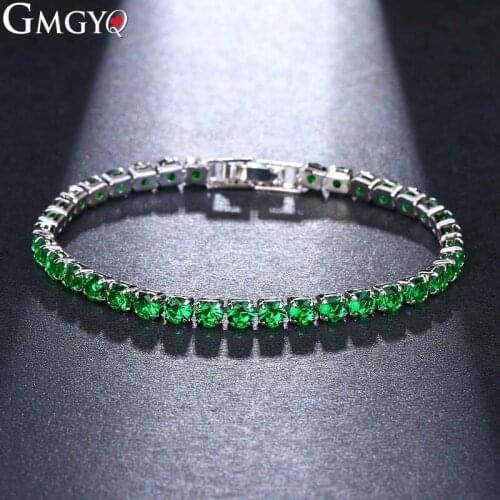 GMGYQ New Round Zircon Single-row Women Strand Bracelets 7 Models Of Womens Gift Fashion Jewelry Womens Clothing & Accessories