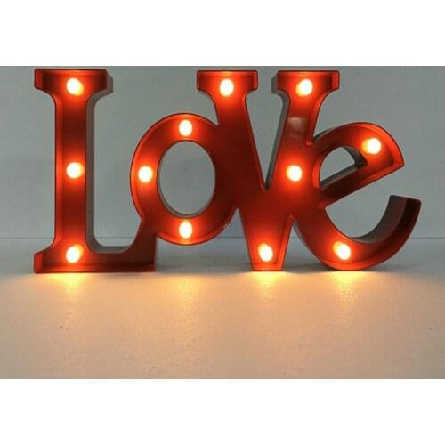 Customized 12"wide plastic"love" LED 3D letters Vintage Marquee letters sign for wedding props