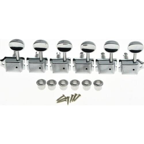 KAISH Left Lefty Chrome Vintage Guitar Tuning Keys Tuners Machine Heads for ST TL