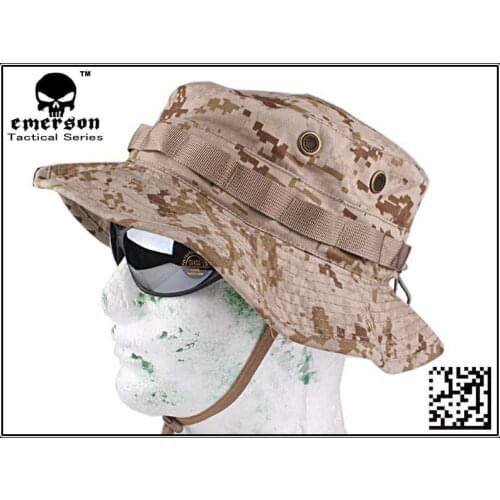 EMERSON Boonie Hat camouflage hat Military Tactical Army Hunting Hat Anti-scrape Grid Fabric desert digital EM8552