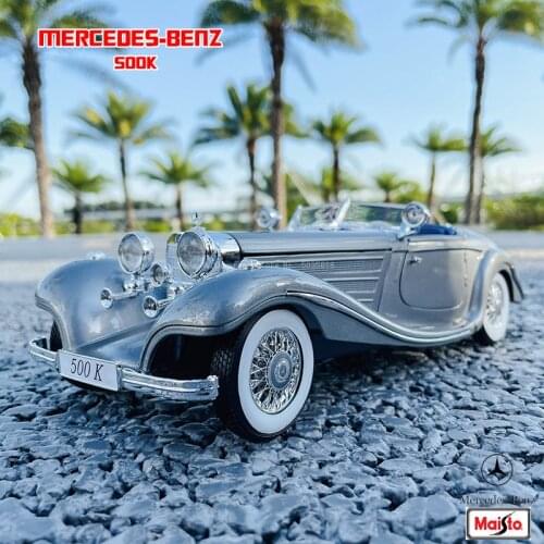 Maisto 1:18 1936 Mercedes 500K TYP Alloy Retro Car Model Classic Car Model Car Decoration Collection gift