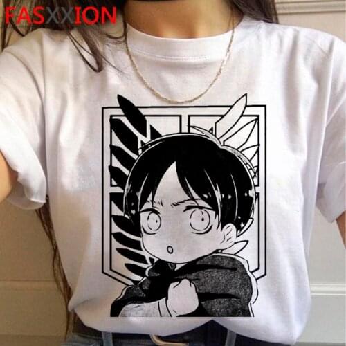 Anime Titan Attack Attack on Titan Shingeki No Kyojin clothes male casual couple plus size aesthetic clothes tshirt