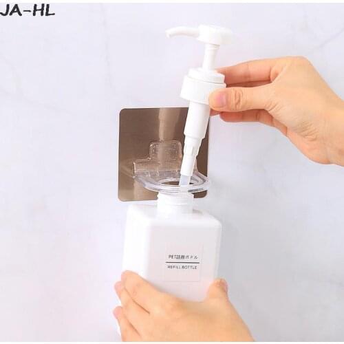 Shampoo Soap Liquid Dispenser Hook Bottle Holder Rack Hand Sanitizer Stand Bathroom Shelves Self Adhesive Wall Mounte Shower Gel