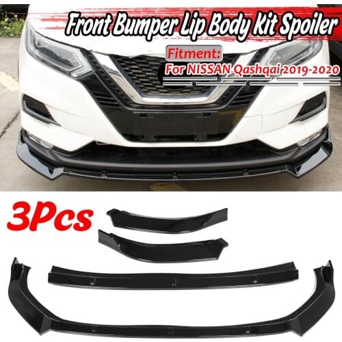 High Quality Car Front Bumper Splitter Lip Diffuser Spoiler Body Kit Bumper Deflector Lips Spoiler For NISSAN Qashqai 2019-2020