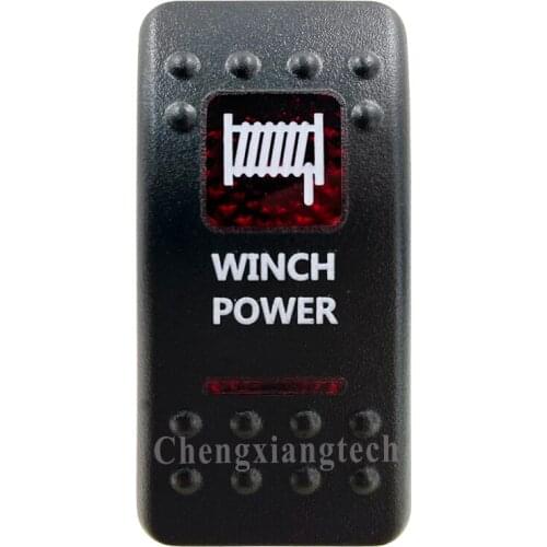 Printed Red Winch Power Switch Cap for Carling Arb Car Boat Rocker Switch 12v 24v, Cover Only !!! No Switch Base