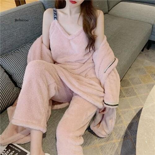 Mimi Princess pajamas female autumn winter coral velvet net red Nightgown