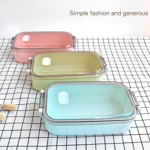 Simple Portable Fashion Creative Lunch Box Korean Lunch Box Plastic Food Containers Microwavable Kitchen Accessories