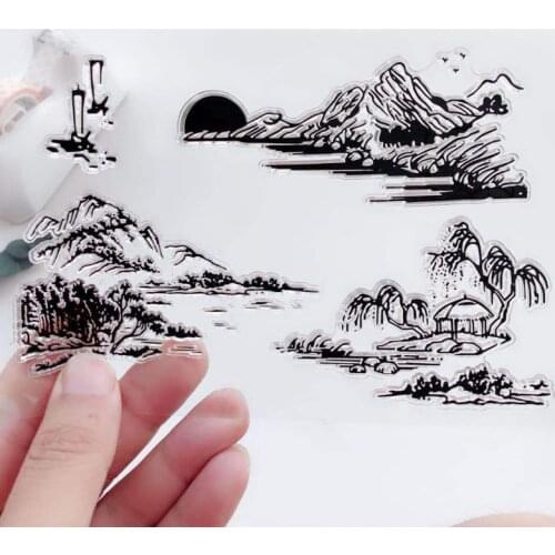Landscape Clear Stamp Scrapbooking Rubber Stamp Handmade DIY Decoration Craft Supplies Stamps for Card Making Silicone Stamp New