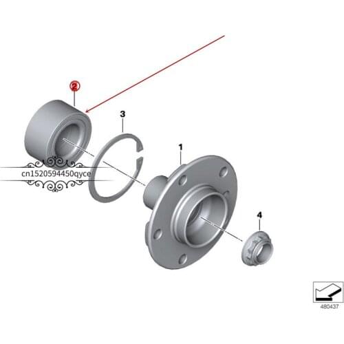 Angular contact ball bearings Rear bearing 3 series 5 series 2 series 325 120 118 125 116 525 135b mw420 Rear wheel bearing
