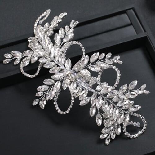 Crystal Rhinestone Hair Clip Head Accesories Wedding Hair Jewelry Headband Tiara Clip Hairband