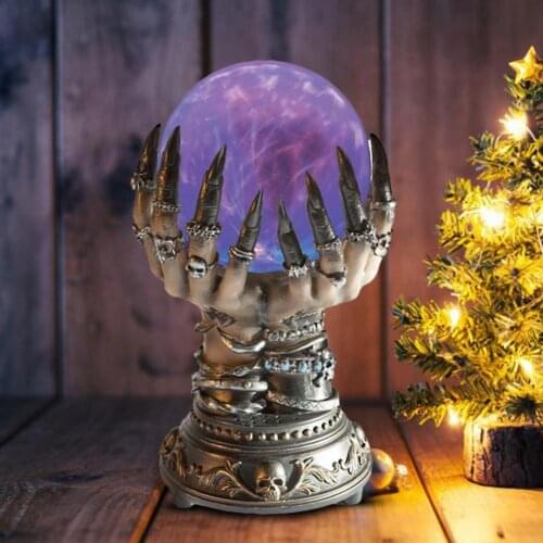 EU/US Plug Halloween Crystal Ball Decoration Glass Plasma Ball Ornament Crystal Ball Halloween Decoration Party Home Ornament