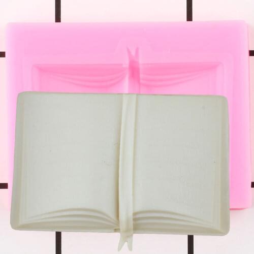 3D Book Silicone Molds Baby Birthday Cupcake Fondant Cake Decorating Tools Resin Clay Soap Mold Candy Chocolate Gumpaste Moulds