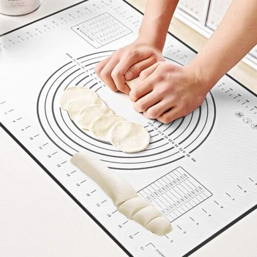 Large Size Silicone Kneading Mat Silicone Baking Mat With Scale Non-Stick Pad Pastry Cooking Baking Accessories Kitchen Tools