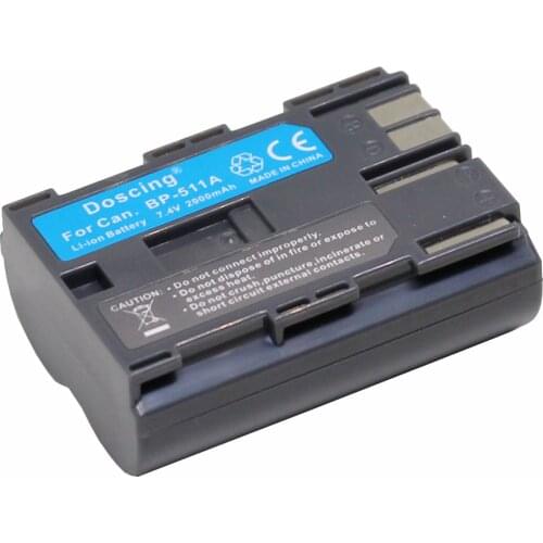Doscing 1Pcs BP-511 BP511 BP 511 BP-511A Replacement Battery for Canon G6 G5 G3 G2 G1 EOS 300D 50D 40D 30D 20D 5D MV300i Camera