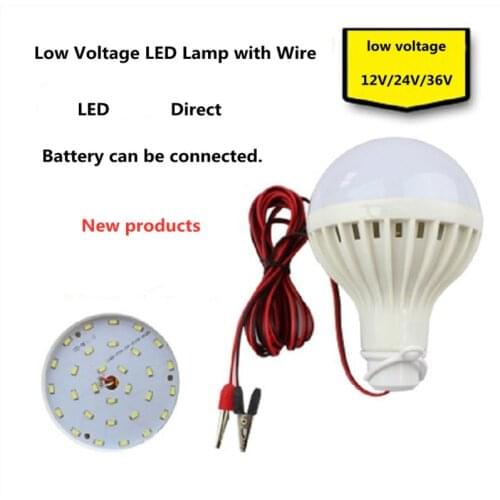 Low-voltage LED bulb DC 12V 24V 36V floor lamp special spherical lighting bulb for night market batteries